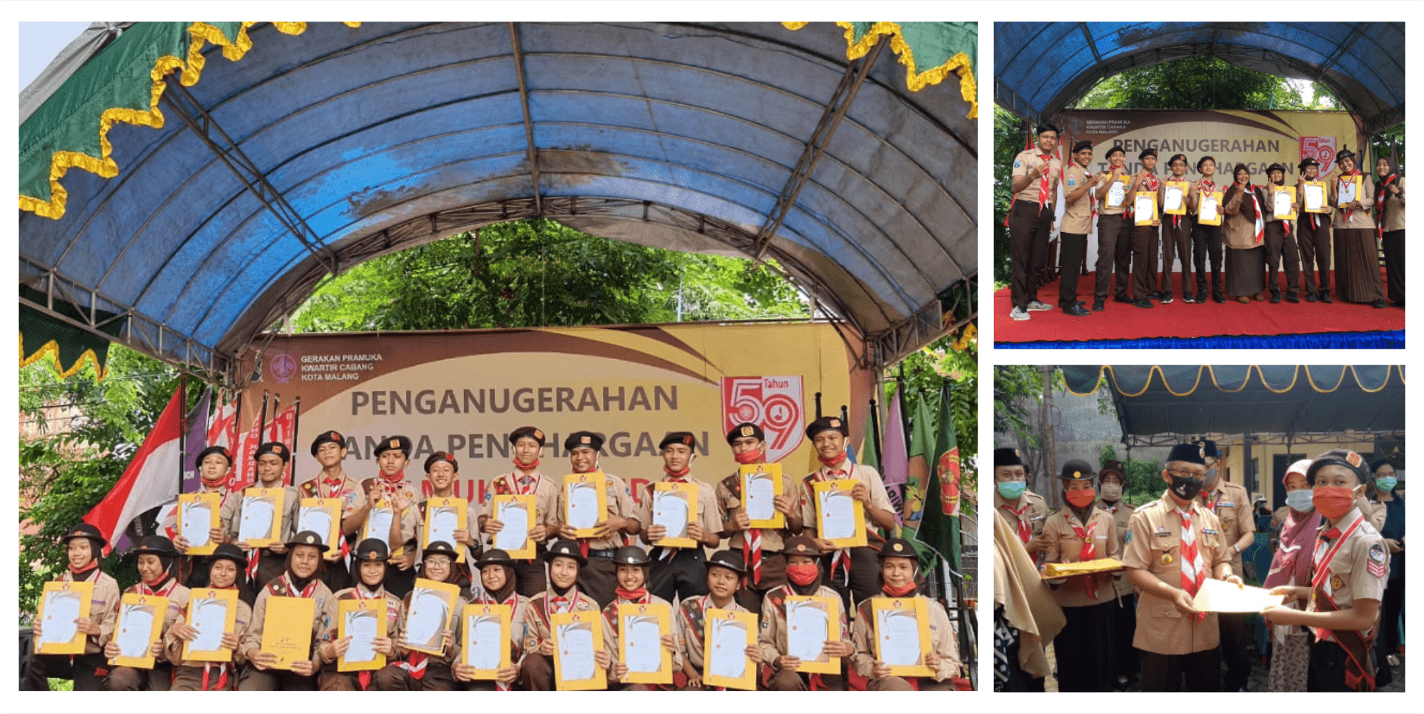 Siswa MTsN 1 Kota Malang Dapatkan Tanda Penghargaan Pramuka Garuda