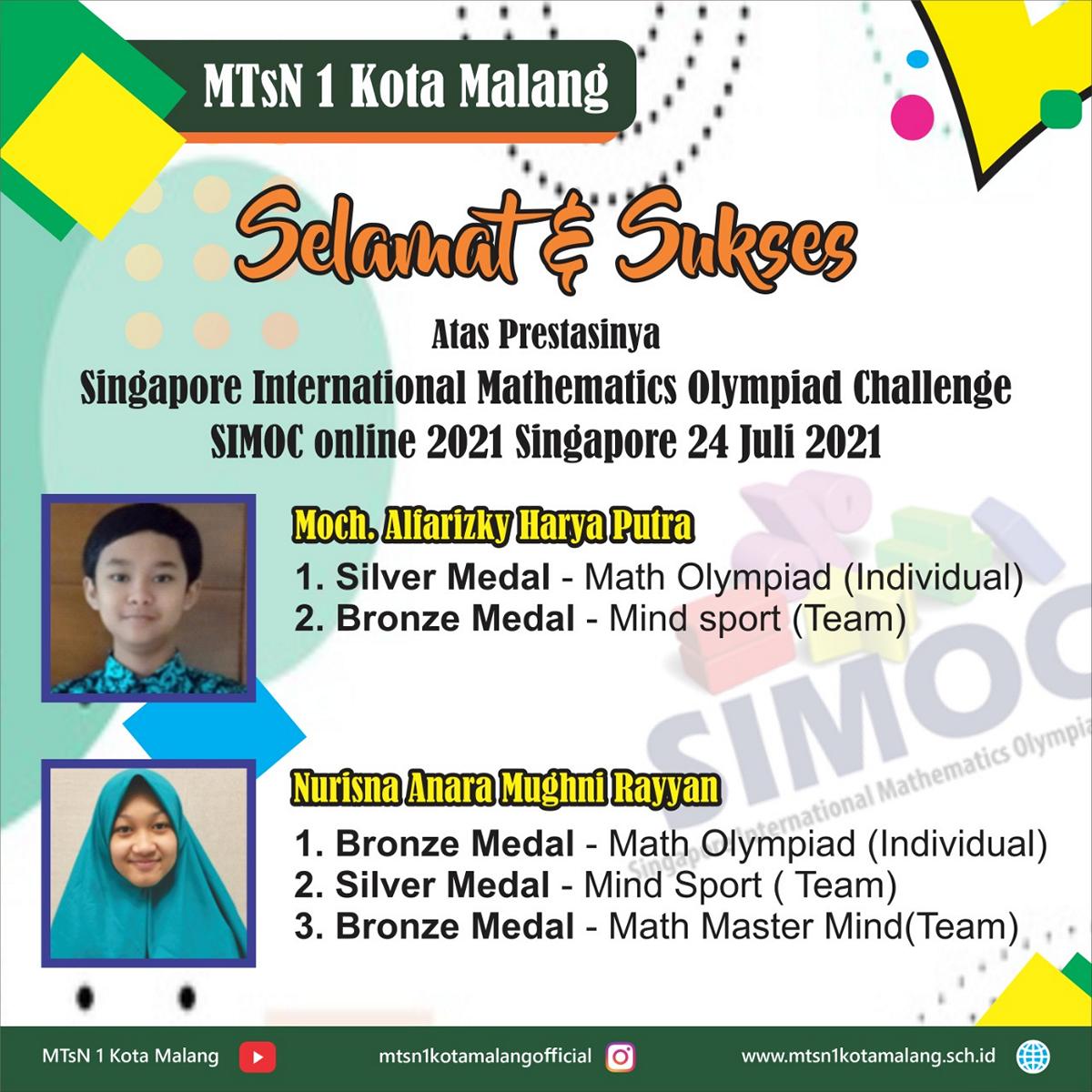 Siswa MTsN 1 Kota Malang Sukses Raih 5 Medali Olimpiade Matematika ...