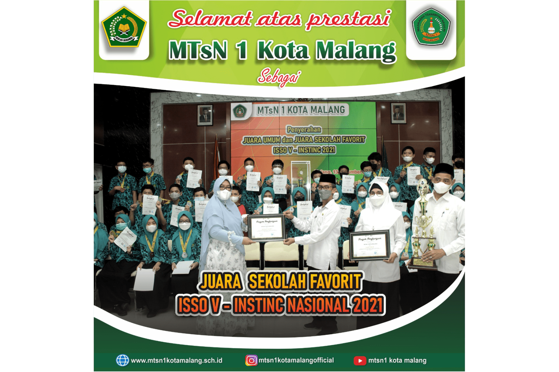 MTsN 1 Kota Malang Raih Penghargaan Madrasah Berprestasi Provinsi Jawa ...