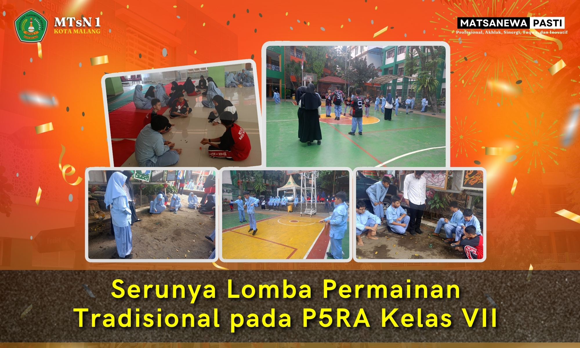 Serunya Lomba Permainan Tradisional pada P5RA Kelas VII