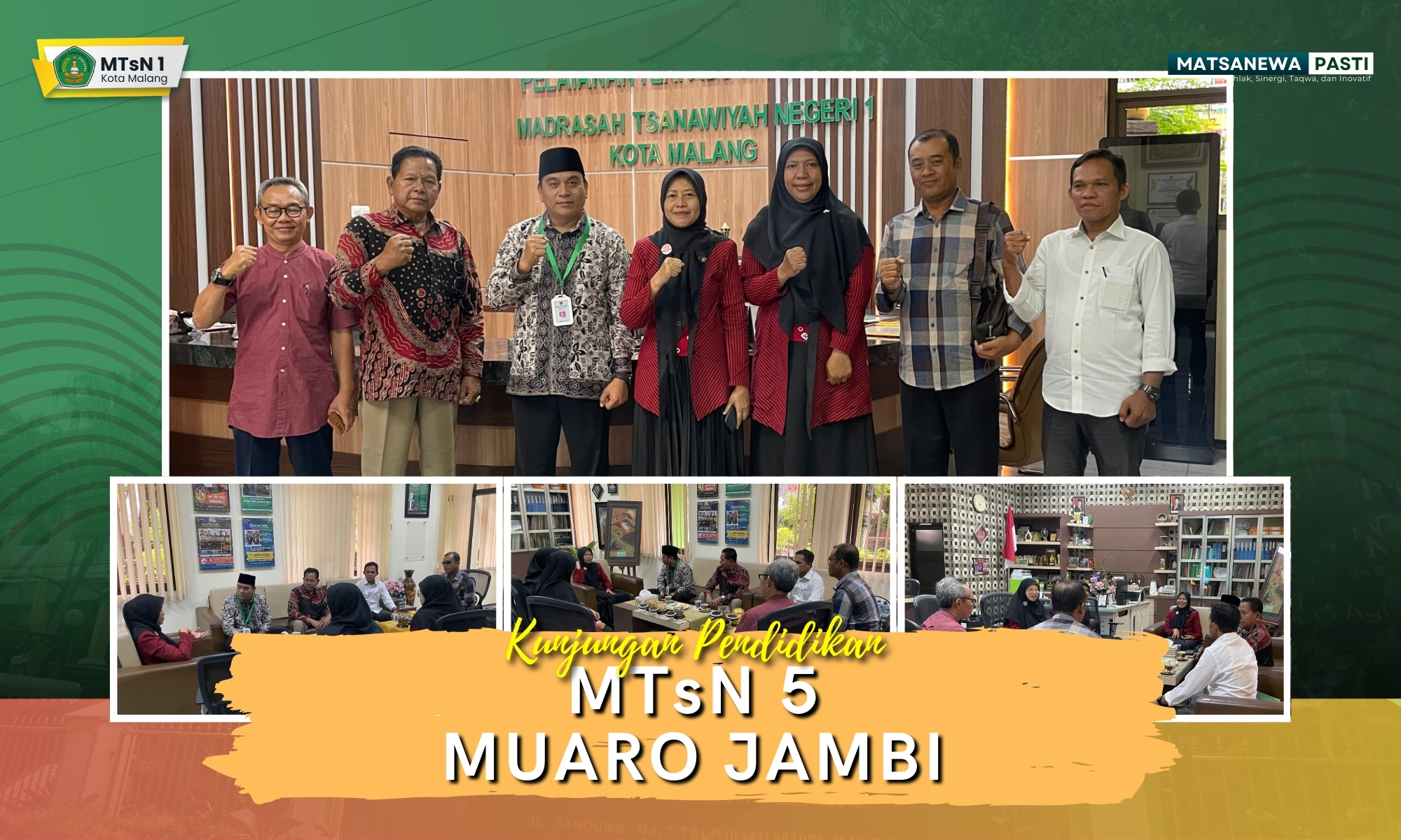 Kunjungan Pendidikan Kepala MTsN 5 Muaro Jambi ke MTsN 1 Kota Malang