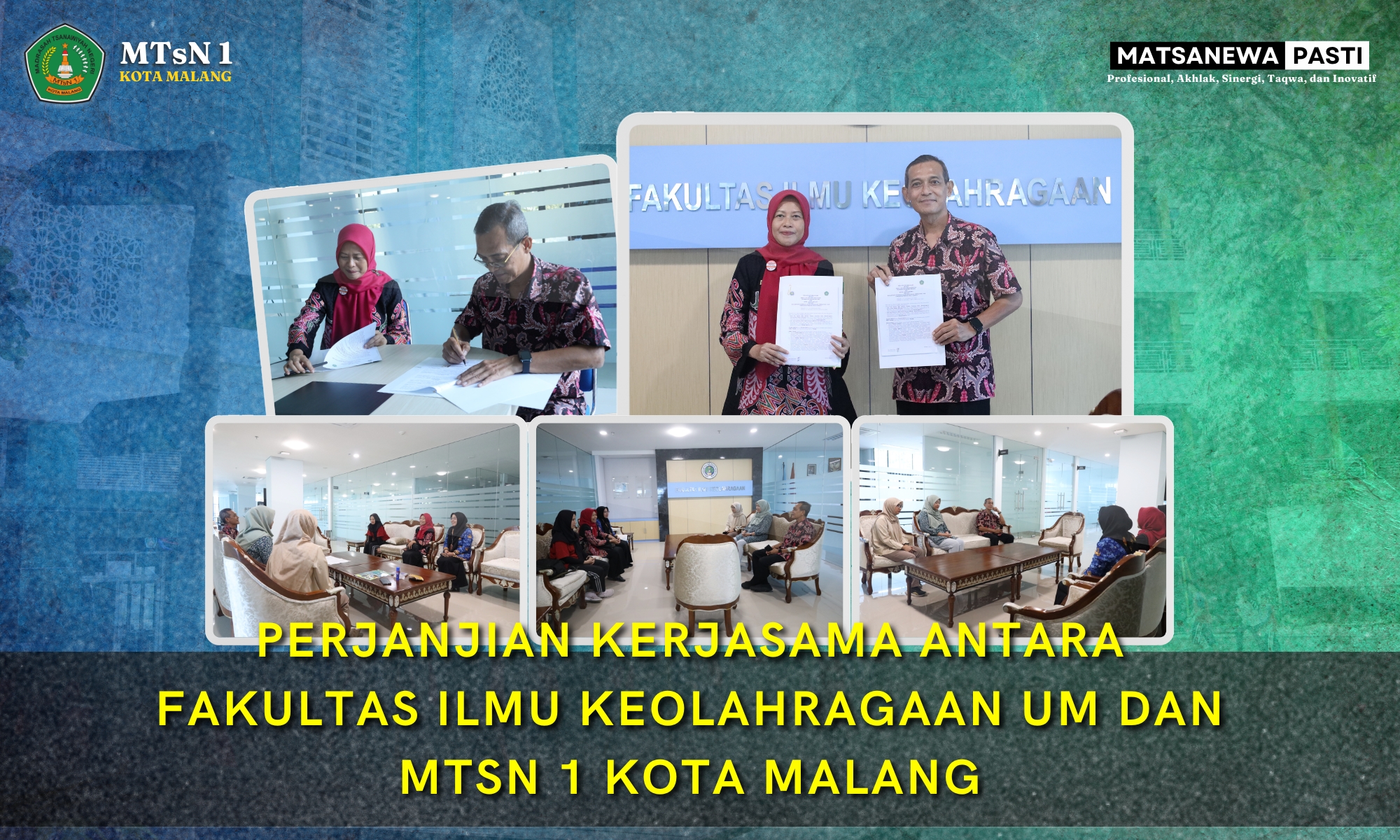 Resmi! MTsN 1 Kota Malang Jalin Kerja Sama dengan Fakultas Ilmu Keolahragaan Universitas Negeri Malang