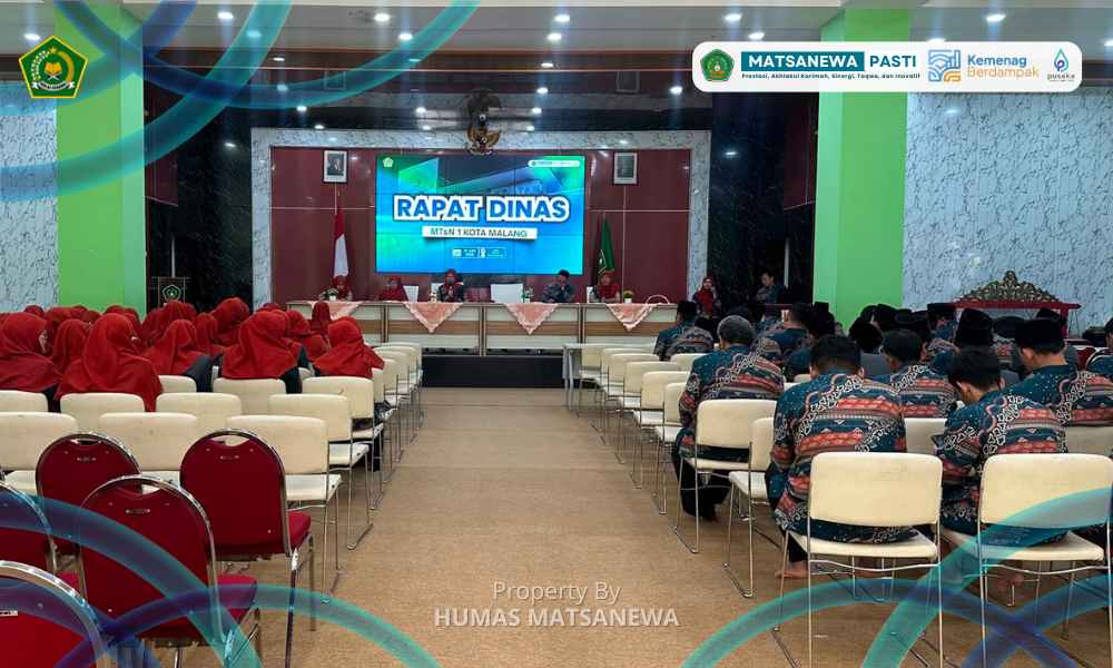 Optimalkan Layanan Pendidikan, MTsN 1 Kota Malang Gelar Rapat Dinas Akhir Semester Genap